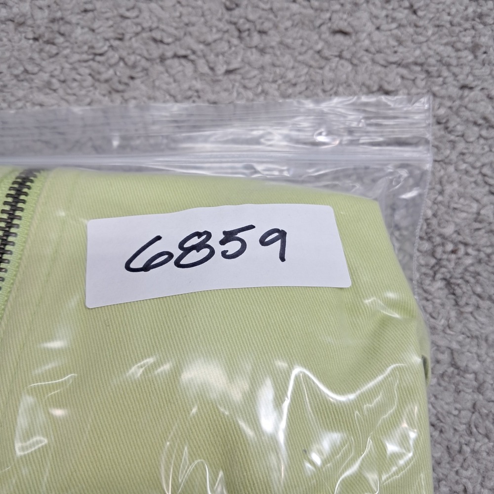 CJ Banks Womens 2X Lime Green Hooded Cotton Twill Full Zip Utility Jacket - Picture 8 of 8